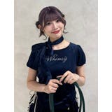 ネイビー | ベロアチョーカートップス | jouetie