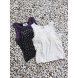 レースラインストーンロゴタンクトップ | jouetie | 詳細画像2