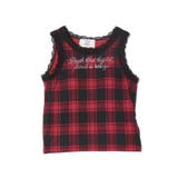 レッド | レースラインストーンロゴタンクトップ | jouetie