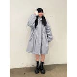 ブルー | ギャザーリボンモッズコート | jouetie