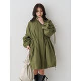 カーキ | ギャザーリボンモッズコート | jouetie