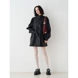 フェイクレザーAラインジャケット | jouetie | 詳細画像3