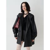 フェイクレザーAラインジャケット | jouetie | 詳細画像7