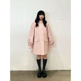 ピンク | フェイクレザーAラインジャケット | jouetie