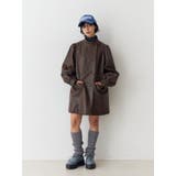 ブラウン | フェイクレザーAラインジャケット | jouetie