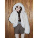 アイボリー | ベルトフードファージャケット | jouetie