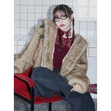 ベージュ | ベルトフードファージャケット | jouetie