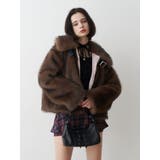 ブラウン | 【WEB限定】ベルトミドルファーコート | jouetie