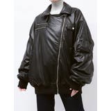 フェイクレザーライダースMA-1ジャケット | jouetie | 詳細画像2 