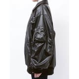 フェイクレザーライダースMA-1ジャケット | jouetie | 詳細画像4 