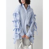 ブルー | 【WEB限定】リボンスリーブBIGシャツ | jouetie