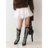 オフホワイト | ドッキングレースフリルミニスカパン | jouetie