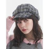 チェックパターンビッグキャスケット | jouetie | 詳細画像3 