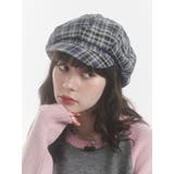 チェックパターンビッグキャスケット | jouetie | 詳細画像4 