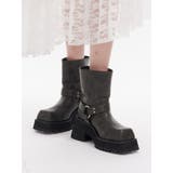 ブラック | プラットフォームショートエンジニアブーツ | jouetie