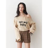 ワンショルスタッズショートニット | jouetie | 詳細画像23 