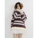 アイボリー | パターンルーズニット | jouetie