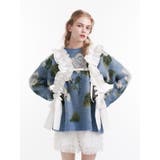 ブルー | パターンルーズニット | jouetie