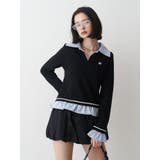 ブラック | レイヤードポロニット | jouetie