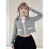 バイカラーコサージュカーデ | jouetie | 詳細画像1 