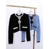 バイカラーコサージュカーデ | jouetie | 詳細画像4 