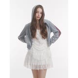 グレー | ベロアコンパクトラインZIPフーディ【セットアップ対応】 | jouetie