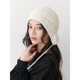 クロシェライクフラワーモチーフビーニー | jouetie | 詳細画像5 