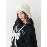 クロシェライクフラワーモチーフビーニー | jouetie | 詳細画像6 