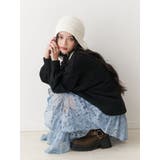 クロシェライクフラワーモチーフビーニー | jouetie | 詳細画像8 