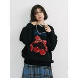 ジャガードチェリールーズニット | jouetie | 詳細画像8 