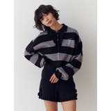 ダークミックス | フリルラガーニットトップス | jouetie