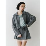 ステンカラーラインストーンショートジャケット【セットアップ対応】 | jouetie | 詳細画像10 