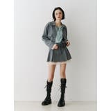 ステンカラーラインストーンショートジャケット【セットアップ対応】 | jouetie | 詳細画像13 