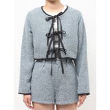 バイカラーツイードライクショートジャケット【セットアップ対応】 | jouetie | 詳細画像3 