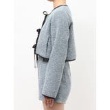 バイカラーツイードライクショートジャケット【セットアップ対応】 | jouetie | 詳細画像4 