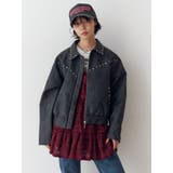 フェイクレザースタッズブルゾン | jouetie | 詳細画像12 