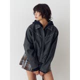 フェイクレザースタッズブルゾン | jouetie | 詳細画像3 