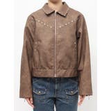 フェイクレザースタッズブルゾン | jouetie | 詳細画像35 