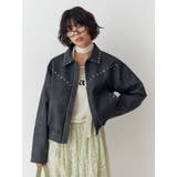 フェイクレザースタッズブルゾン | jouetie | 詳細画像8 