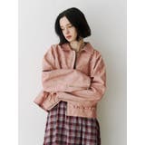 ピンク | フェイクレザースタッズブルゾン | jouetie