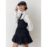 ブラック | ボリュームレースキャミワンピース | jouetie