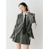 ギャザーリボンジャケットミニワンピース【セットアップ対応】 | jouetie | 詳細画像1 