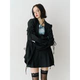 ブラック | ギャザーリボンジャケットミニワンピース【セットアップ対応】 | jouetie
