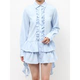 ラッフルヘムフリルチュニックシャツ | jouetie | 詳細画像15 