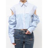 カットアウトバイカラークロップドシャツ | jouetie | 詳細画像15 