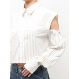 カットアウトバイカラークロップドシャツ | jouetie | 詳細画像25