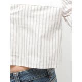 カットアウトバイカラークロップドシャツ | jouetie | 詳細画像8 