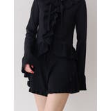 ブラック | ローズモチーフニットショーパン【セットアップ対応】 | jouetie