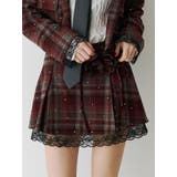 レッド | ローズモチーフミニスカパン【セットアップ対応】 | jouetie