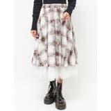 チュールリバーシブルチェックフレアスカート | jouetie | 詳細画像20 